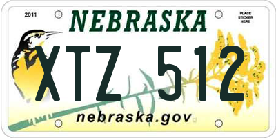 NE license plate XTZ512