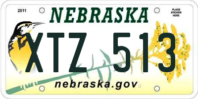 NE license plate XTZ513