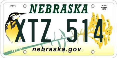 NE license plate XTZ514