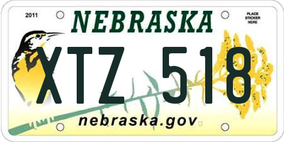 NE license plate XTZ518