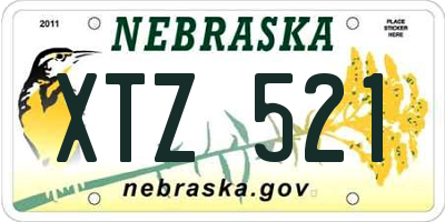 NE license plate XTZ521