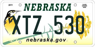 NE license plate XTZ530