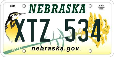 NE license plate XTZ534