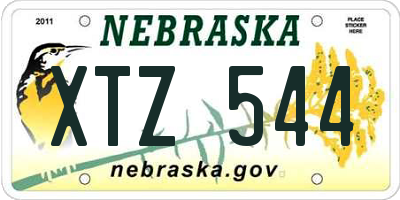 NE license plate XTZ544