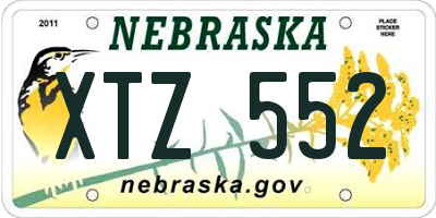 NE license plate XTZ552
