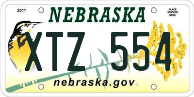 NE license plate XTZ554