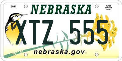 NE license plate XTZ555