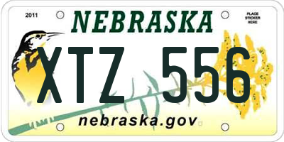 NE license plate XTZ556