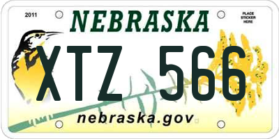 NE license plate XTZ566