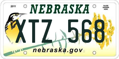 NE license plate XTZ568