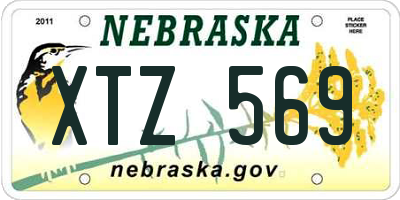 NE license plate XTZ569