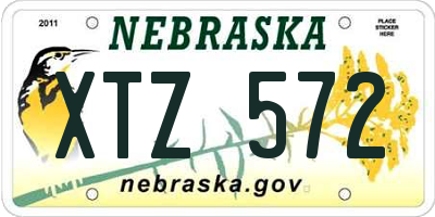NE license plate XTZ572
