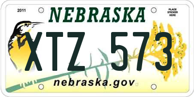 NE license plate XTZ573