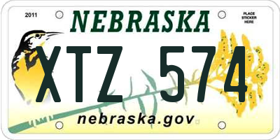 NE license plate XTZ574