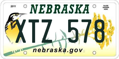 NE license plate XTZ578