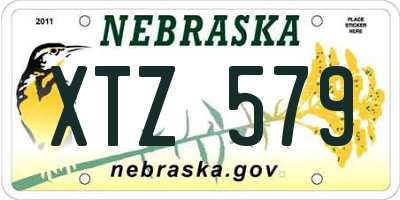 NE license plate XTZ579