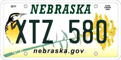 NE license plate XTZ580