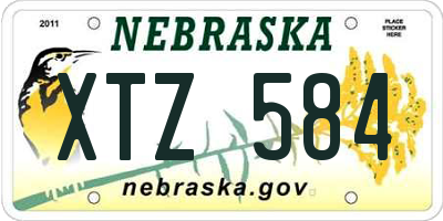 NE license plate XTZ584