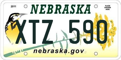 NE license plate XTZ590