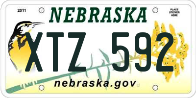 NE license plate XTZ592