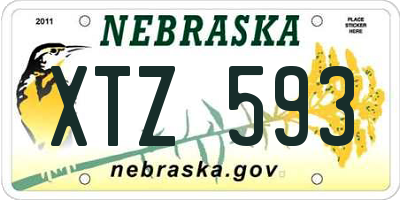 NE license plate XTZ593