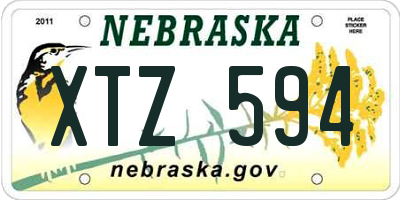 NE license plate XTZ594