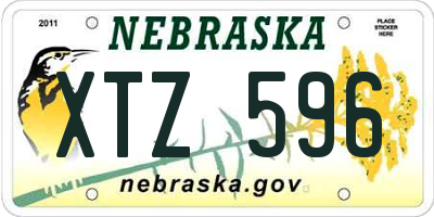 NE license plate XTZ596