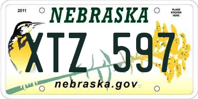 NE license plate XTZ597