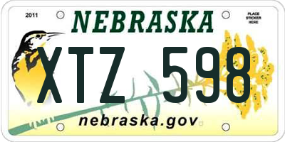 NE license plate XTZ598