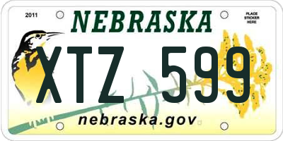 NE license plate XTZ599