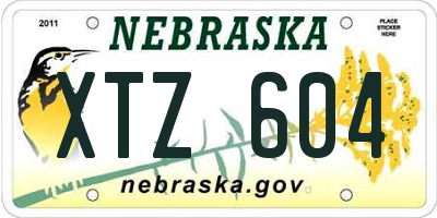 NE license plate XTZ604
