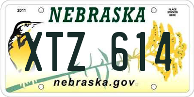 NE license plate XTZ614