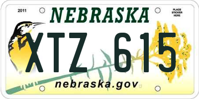 NE license plate XTZ615