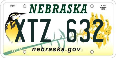 NE license plate XTZ632