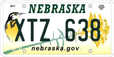 NE license plate XTZ638