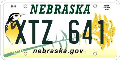 NE license plate XTZ641