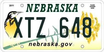 NE license plate XTZ648