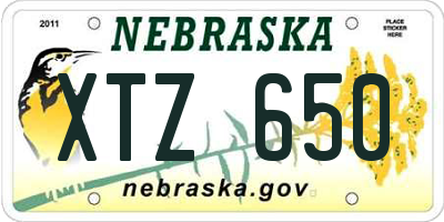 NE license plate XTZ650