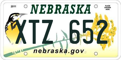 NE license plate XTZ652