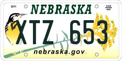NE license plate XTZ653