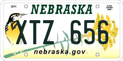 NE license plate XTZ656