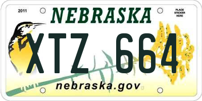 NE license plate XTZ664