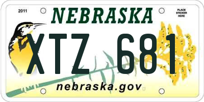 NE license plate XTZ681
