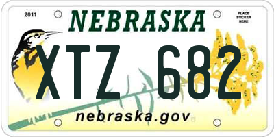 NE license plate XTZ682