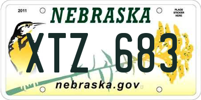 NE license plate XTZ683