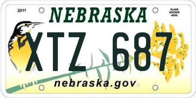 NE license plate XTZ687