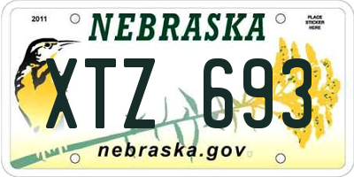NE license plate XTZ693