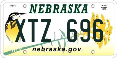 NE license plate XTZ696