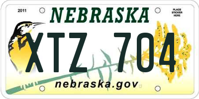 NE license plate XTZ704