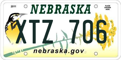 NE license plate XTZ706